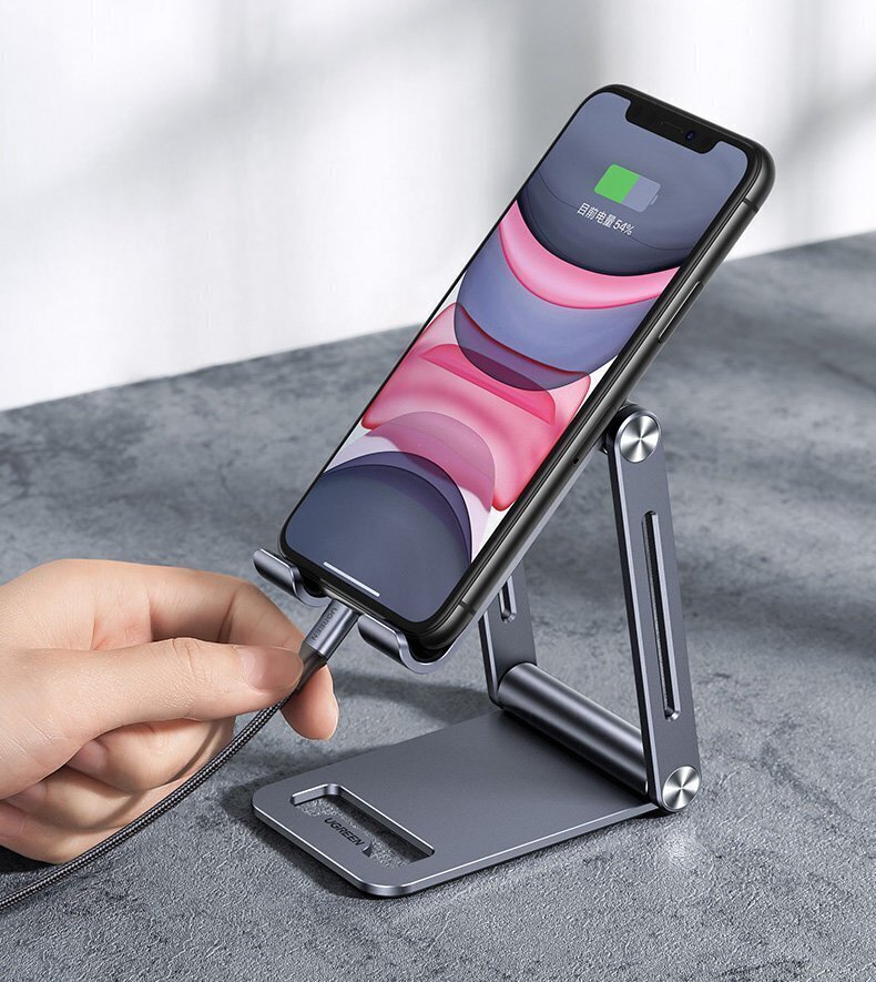 Ugreen Foldable Multi-Angle Phone Stand gray (LP263 80708) cena un informācija | Auto turētāji | 220.lv