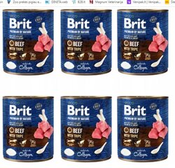 Brit Premium by Nature konservi suņiem Beef with Tripes 6 X 800g cena un informācija | Brit Premium Zoo preces | 220.lv