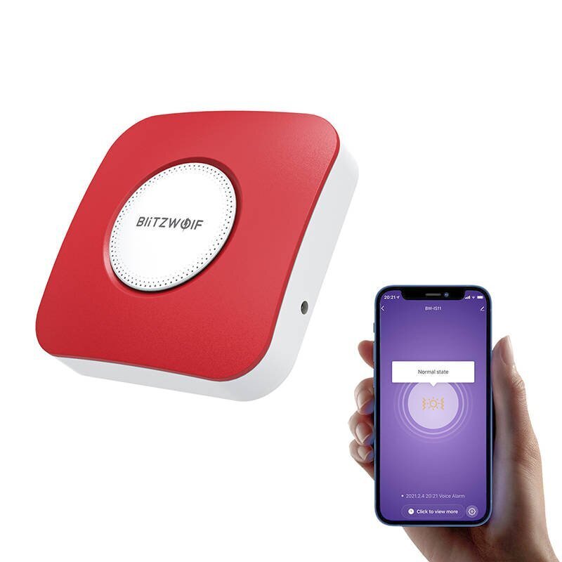 Wi-Fi Smart Siren Alarm BlitzWolf BW-IS11 cena un informācija | Novērošanas kameras | 220.lv