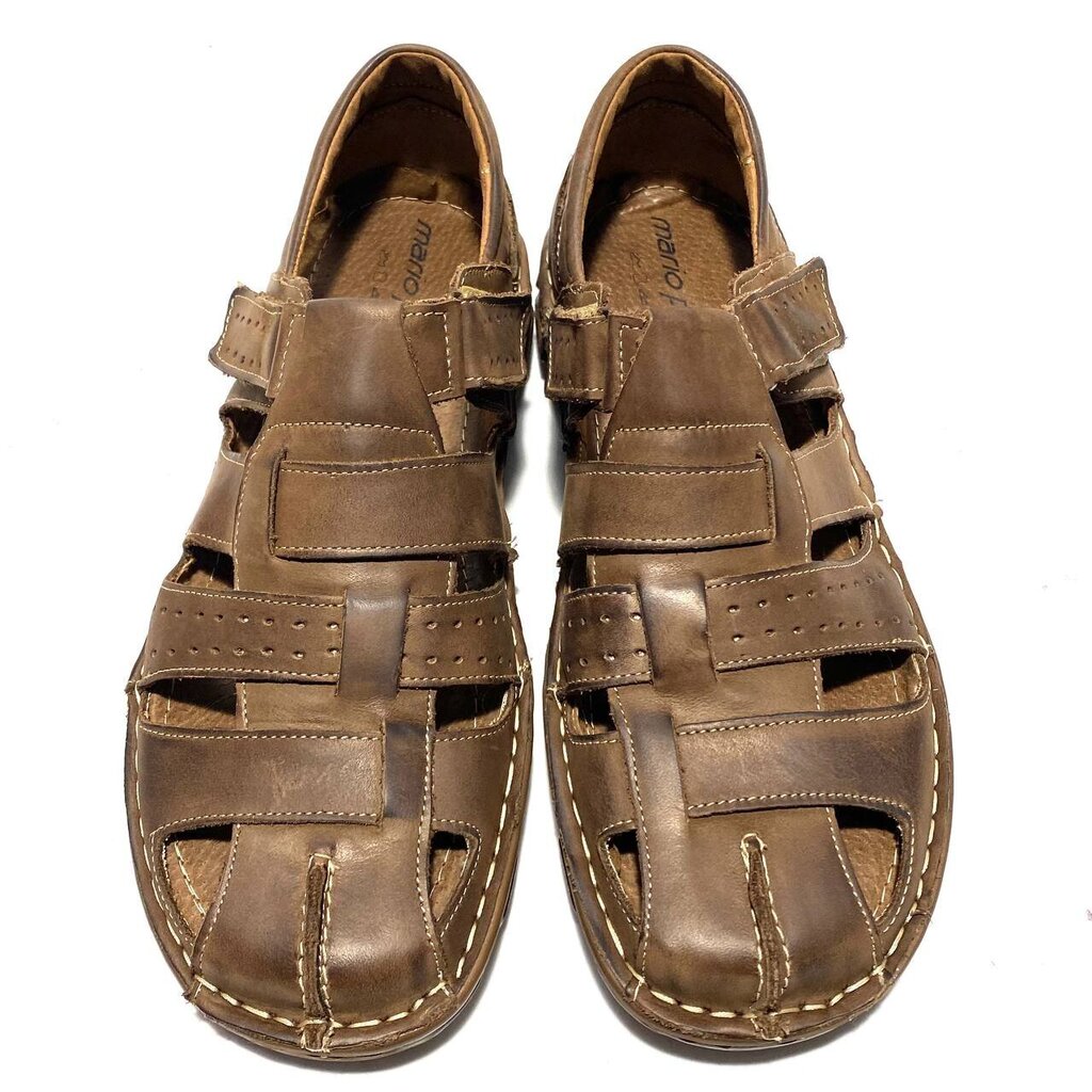 MARIO PALA ādas sandales 154652 cena un informācija | Vīriešu iešļūcenes, čības, sandales | 220.lv