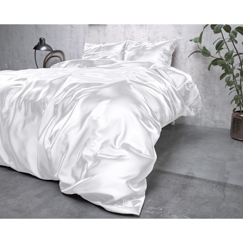 Beauty zīda gultas veļas komplekts, balts, zīda mikrošķiedras cena un informācija | Gultas veļas komplekti | 220.lv