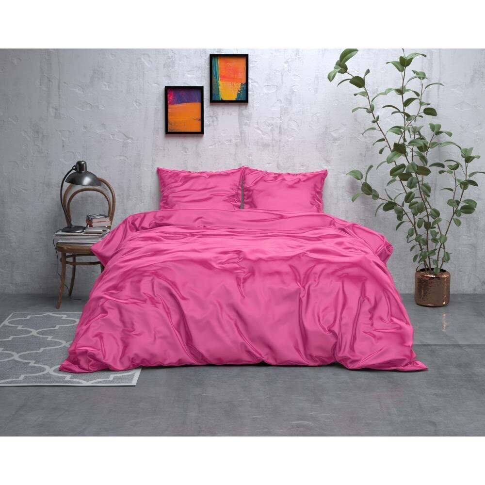 Sleeptime zīda gultas veļas komplekts, tumši rozā, zīda mikrošķiedra cena un informācija | Gultas veļas komplekti | 220.lv