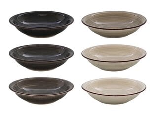Комплект керамических глубоких тарелок Loft, 21 см, 6 шт цена и информация | Посуда, тарелки, обеденные сервизы | 220.lv