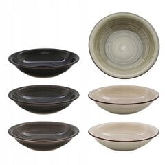 Комплект керамических глубоких тарелок Loft, 21 см, 6 шт цена и информация | Посуда, тарелки, обеденные сервизы | 220.lv