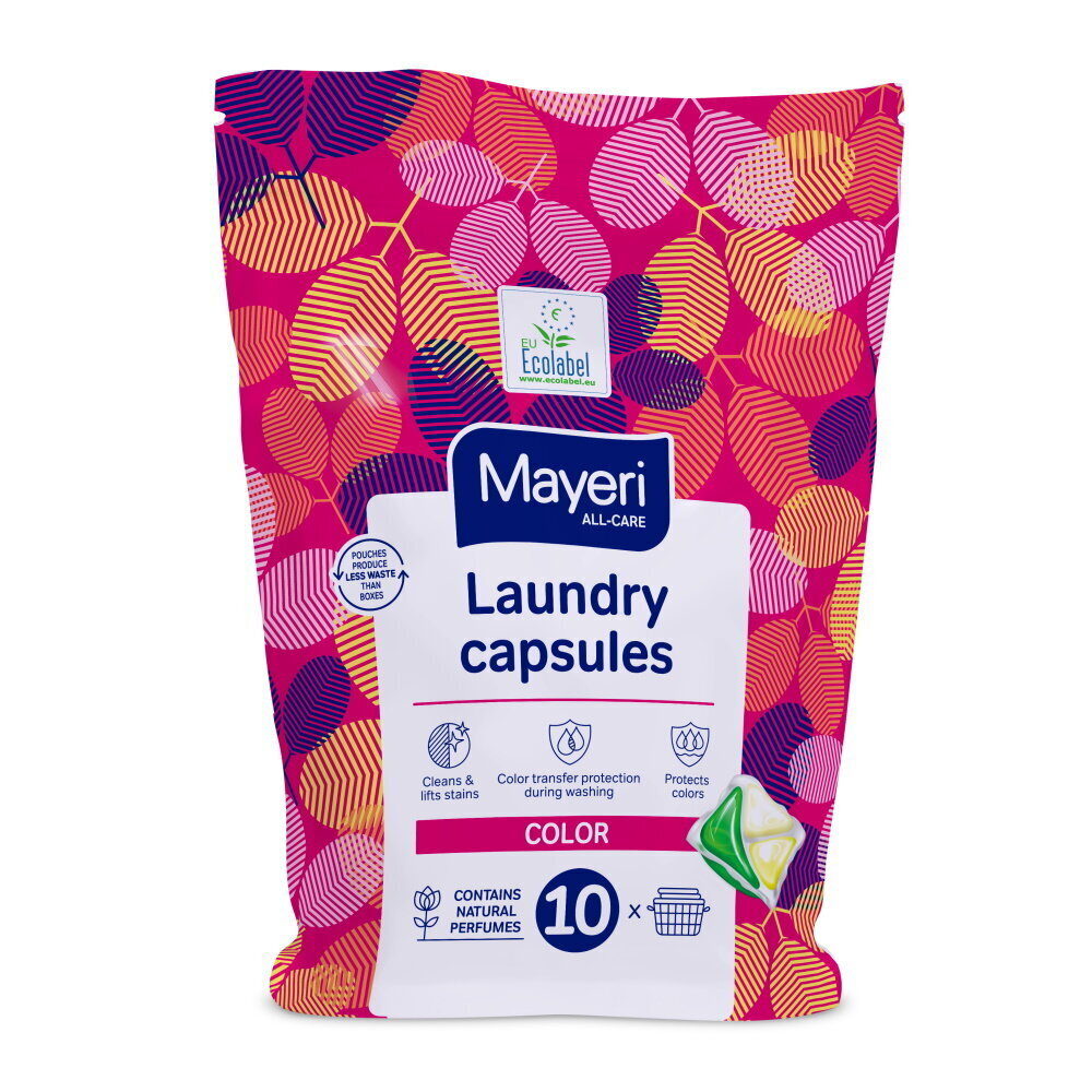 MAYERI All-Care Color veļas mazgāšanas kapsulas 10 gab cena un informācija | Veļas mazgāšanas līdzekļi | 220.lv