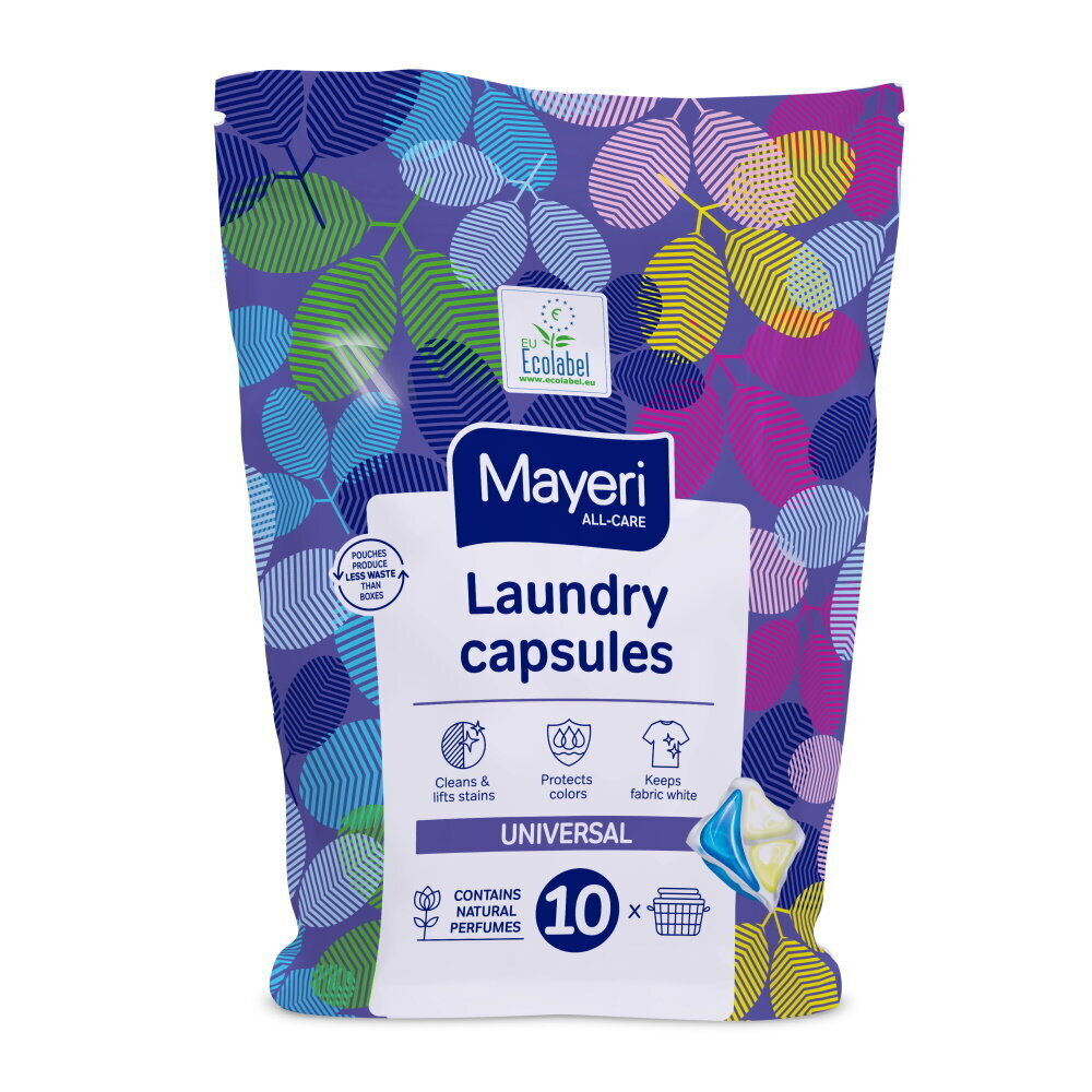 MAYERI All-Care Universal veļas mazgāšanas kapsulas 10 gab цена и информация | Veļas mazgāšanas līdzekļi | 220.lv