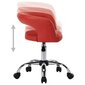 vidaXL virtuves krēsli, 2 gab., sarkana mākslīgā āda cena un informācija | Virtuves un ēdamistabas krēsli | 220.lv