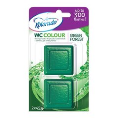 Tabletes tualetes poda tvertnei WC Colour Green Forest 2gab cena un informācija | Tīrīšanas līdzekļi | 220.lv