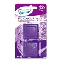 Tabletes tualetes poda tvertnei WC Colour Lavender 2gab cena un informācija | Tīrīšanas līdzekļi | 220.lv