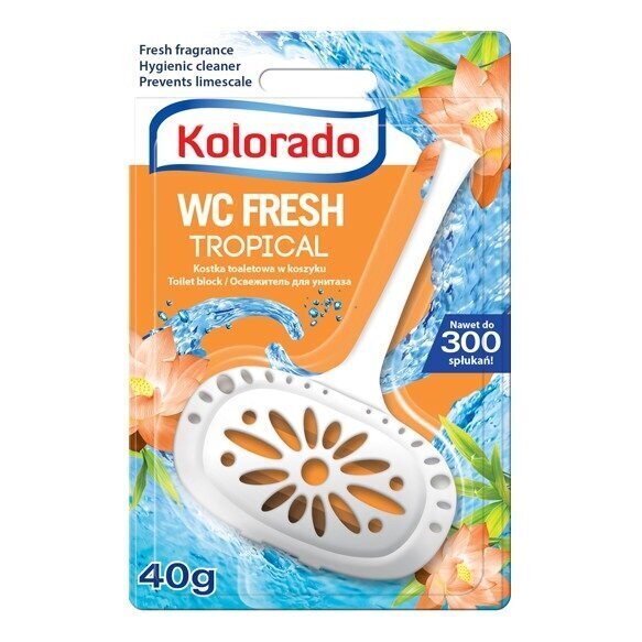 Tualetes bloks Kolorado Fresh Tropical 40g cena un informācija | Tīrīšanas līdzekļi | 220.lv