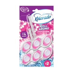 Tualetes bloks Roll Aroma Exotic Flowers duopack 2*51g cena un informācija | Tīrīšanas līdzekļi | 220.lv