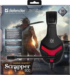 Headphones with microphone DEFENDER SCRAPPER 500 black & red цена и информация | Наушники | 220.lv