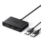 Ugreen switch adapter switch box USB 2 inputs - 3 outputs black (CM409) cena un informācija | Adapteri un USB centrmezgli | 220.lv