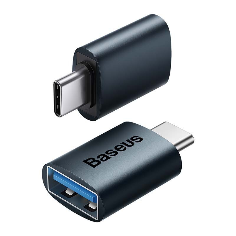 Baseus Ingenuity USB-C to USB-A adapter OTG (blue) цена и информация | Adapteri un USB centrmezgli | 220.lv