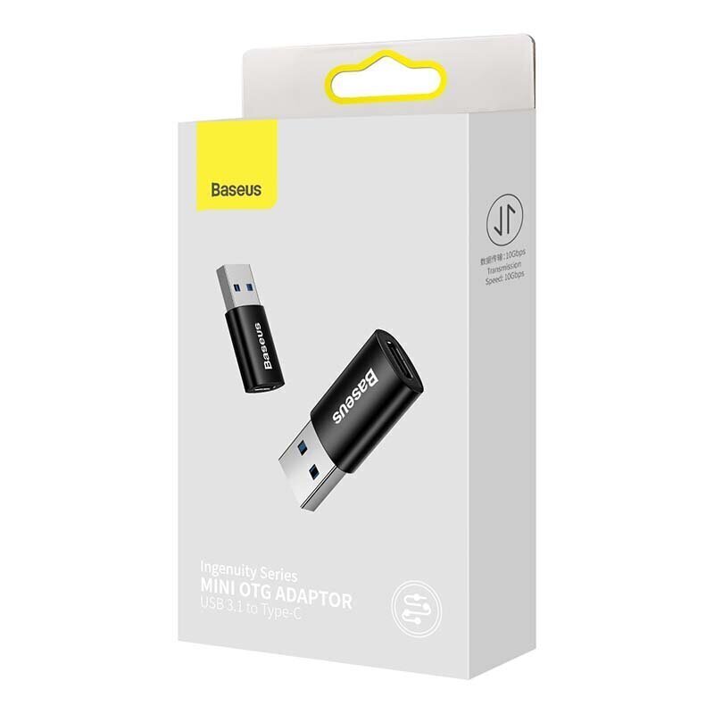 Baseus Ingenuity USB-A to USB-C adapter OTG (black) cena un informācija | Adapteri un USB centrmezgli | 220.lv