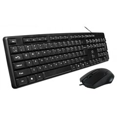 Rebeltec Simson set: wire keyboard + wire mouse black цена и информация | Клавиатуры | 220.lv