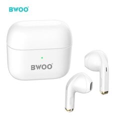 BWOO Bluetooth earphones TWS BW66 white цена и информация | Наушники с микрофоном Asus H1 Wireless Чёрный | 220.lv