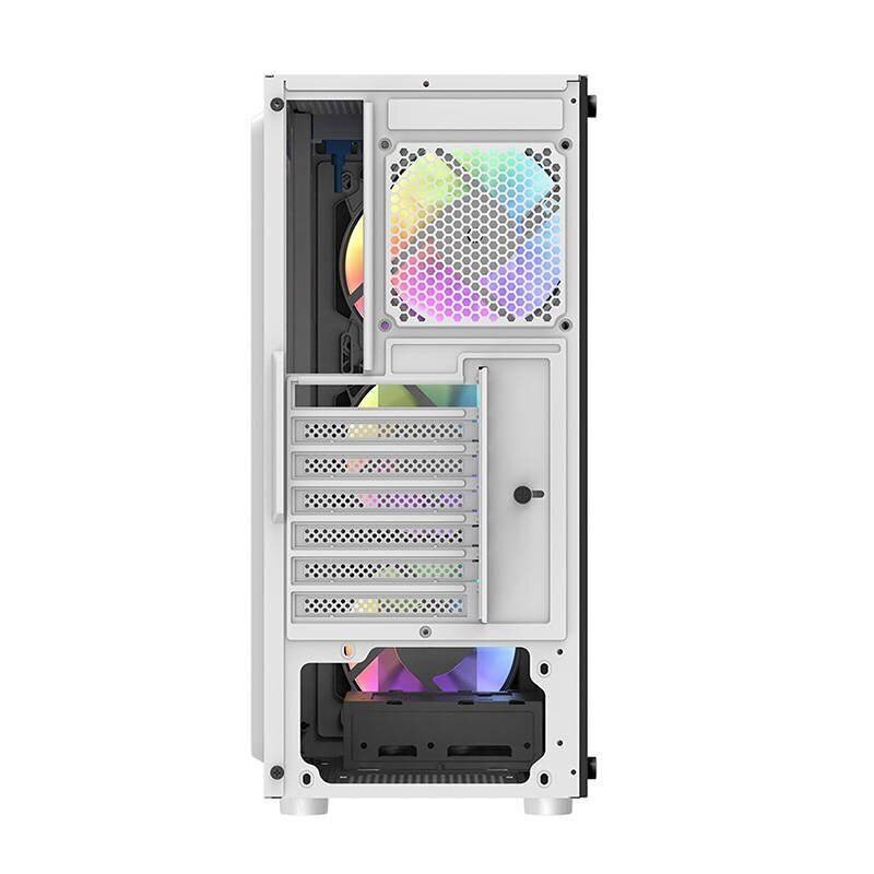 Darkflash DK151 computer case LED with 3 fans (white) цена и информация | Datoru korpusi | 220.lv