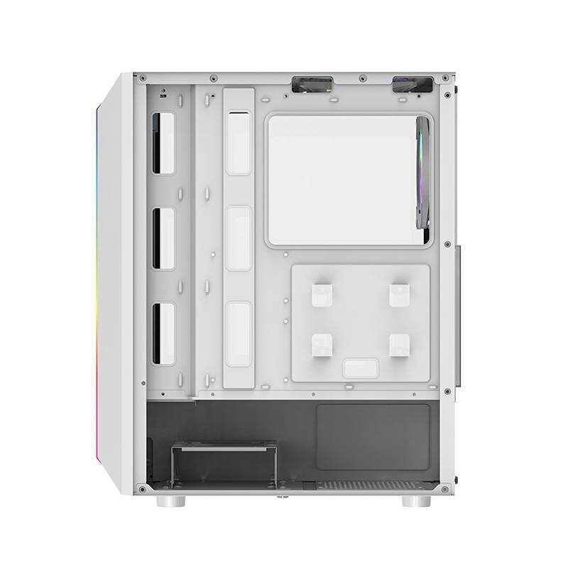 Darkflash DK151 computer case LED with 3 fans (white) cena un informācija | Datoru korpusi | 220.lv