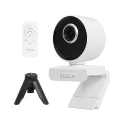 Smart Webcam with Tracking and Built-in Microphone Delux DC07 (White) 2MP 1920x1080p цена и информация | Компьютерные (Веб) камеры | 220.lv