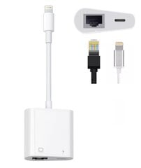 Adapteris Lightning Ethernet Rj45 LAN iPhone iPad iPad cena un informācija | Adapteri un USB centrmezgli | 220.lv