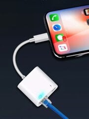 Adapteris Lightning Ethernet Rj45 LAN iPhone iPad iPad cena un informācija | Adapteri un USB centrmezgli | 220.lv