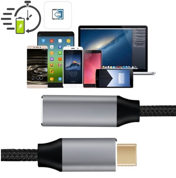 KABELIS USB-C Thunderbolt 3 10GB 100W 1M pagarinātājs cena un informācija | Adapteri un USB centrmezgli | 220.lv