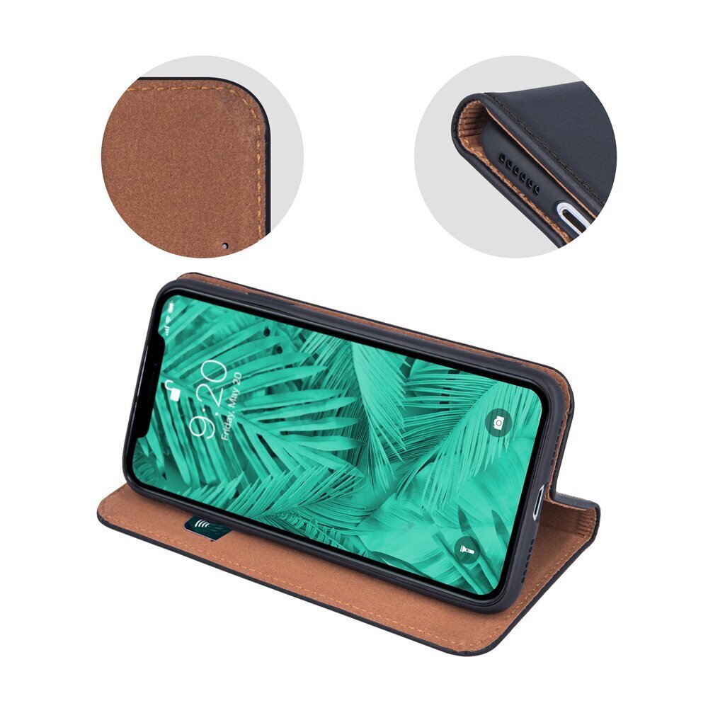 Geniune Leather Smart Pro case for Samsung Galaxy S22 black cena un informācija | Telefonu vāciņi, maciņi | 220.lv