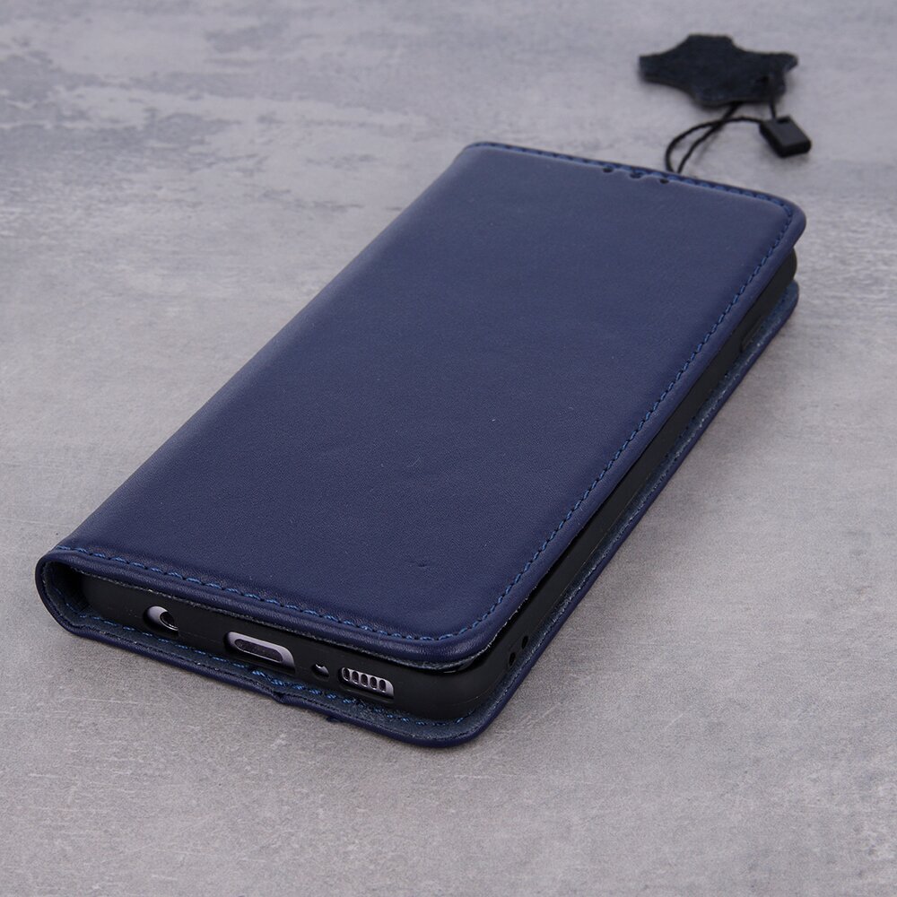 Geniune Leather Smart Pro case for Samsung Galaxy S22 navy blue cena un informācija | Telefonu vāciņi, maciņi | 220.lv