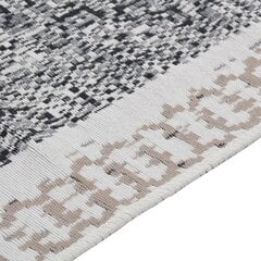 vidaXL paklājs, pelēks ar melnu, 120x180 cm, kokvilna cena un informācija | Paklāji | 220.lv