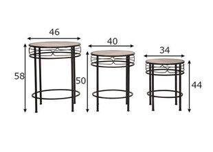 BŪTISKAS TRIS TABULAS CM ? 46X58-40X50-34X44 cena un informācija | Žurnālgaldiņi | 220.lv