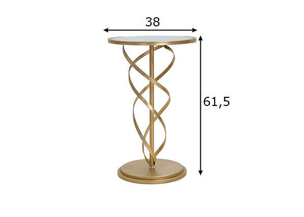 GLAM SPIRĀLVEIDA KAFIJAS GALDIŅŠ CM ? 38X61,5 цена и информация | Žurnālgaldiņi | 220.lv