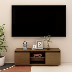 vidaXL TV skapītis, medus brūns, 110x30x40 cm, priedes masīvkoks цена и информация | Тумбы под телевизор | 220.lv