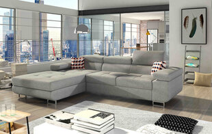 Угловой диван-кровать Armando-Left-Gusto 88 / Zigag 60, серый цена и информация | Диваны | 220.lv