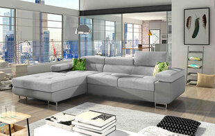Угловой диван-кровать Armando-Left-Soro 83 / Soft 29 / Jungle 32, серый цена и информация | Диваны | 220.lv