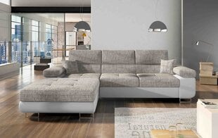 Угловой диван-кровать Armando-Left-Berlin 01 / Soft 17, коричневый цена и информация | Диваны | 220.lv