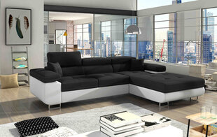 Угловой диван-кровать Armando-Right-Sawna 14 / Soft 17, черный цена и информация | Диваны | 220.lv