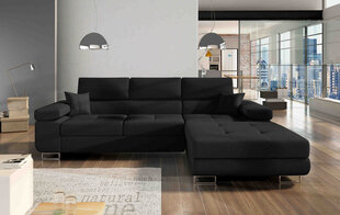 Угловой диван-кровать Armando-Parem-Sawana 14, черный цена и информация | Диваны | 220.lv