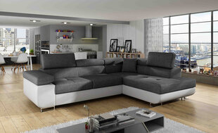 Угловой диван-кровать Anton-Right-Sawana 05 / Soft 17, белый цена и информация | Диваны | 220.lv