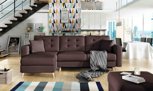 Угловой диван-кровать Asgard L-Soft 66, темно-коричневый цена и информация | Диваны | 220.lv