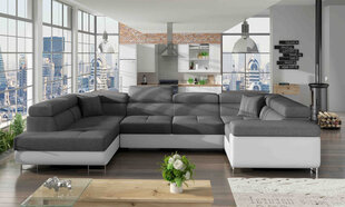 Угловой диван-кровать Letto-Left-Sawana 05 / Soft 17, белый цена и информация | Диваны | 220.lv