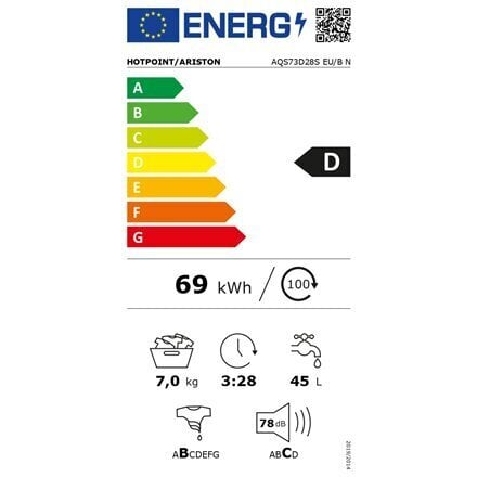 Indesit AQS73D28S EU/B N cena un informācija | Veļas mašīnas | 220.lv