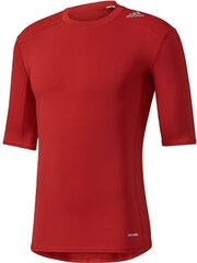 Sporta krekls vīriešiem Adidas Techfit Base Short Sleeve M AJ4968, sarkans cena un informācija | Sporta apģērbs vīriešiem | 220.lv