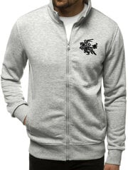 Vīriešu džemperis ar uzdruku "Silon", gaiši pelēks цена и информация | Мужские толстовки | 220.lv