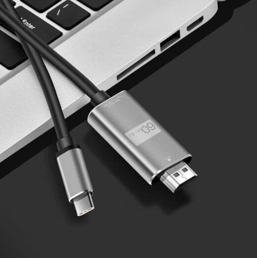 Kabelis ADAPTER USB-C 3.1 tipa C HDMI 4K 60 Hz MHL 2m цена и информация | Adapteri un USB centrmezgli | 220.lv