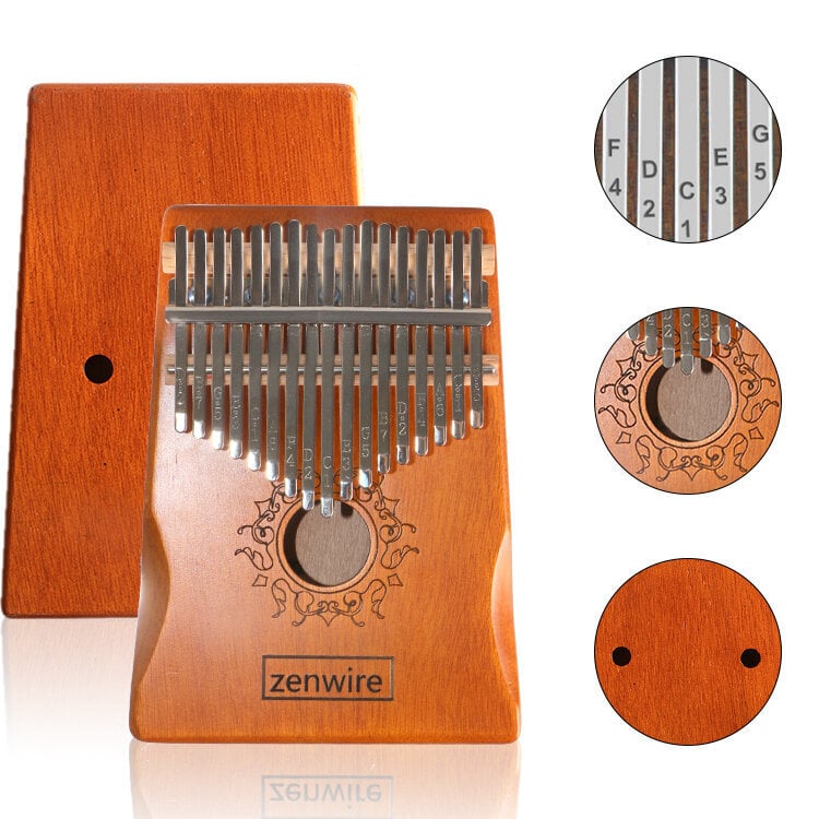 Kalimba, koka klavieres Brown Zenwire K-01 цена и информация | Perkusijas | 220.lv