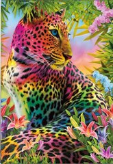 Dimanta mozaīka "Varavīksnes leopards" 40x50 (kvadrātveida dimanti), K 18110 cena un informācija | Dimantu mozaīkas | 220.lv