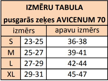 Kompresijas pusgarās zeķes AVICENUM 70, 10-17 mmHg, melna krāsa cena un informācija | Ķermeņa daļu fiksatori | 220.lv