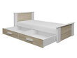 Vienguļamā gulta Minesota 80-biały / trufel цена и информация | Gultas | 220.lv