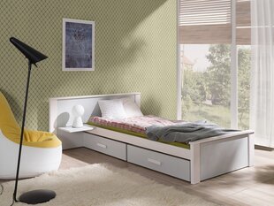Кровать односпальная Minnesota Plus 80-biały / szary цена и информация | Кровати | 220.lv